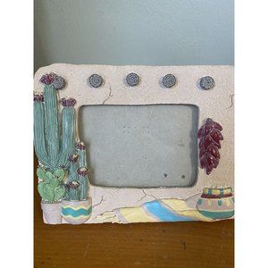 Southwestern Cactus 3D Resin Photo Picture Frame Landscape Horizontal